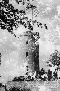 Sparrenberg castle in Bielefeld, double exposure Sparrenberg castle in Bielefeld, double exposure